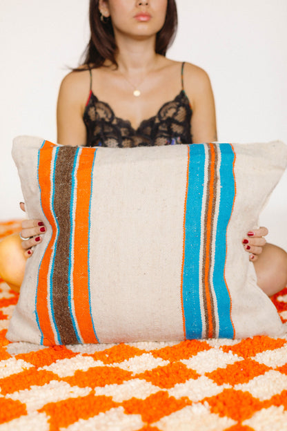 Striped Moroccan Pillow Cover