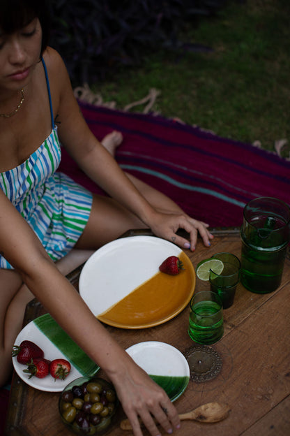 Orange Plate - Hand-painted Morocco