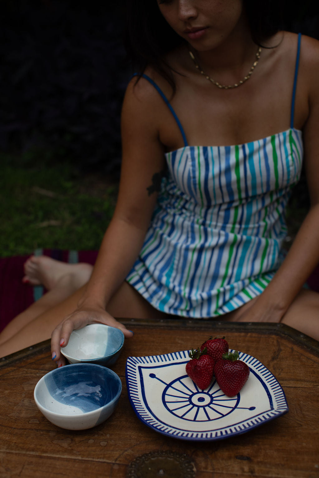 Tray Small Evil Eye - Hand-painted Morocco