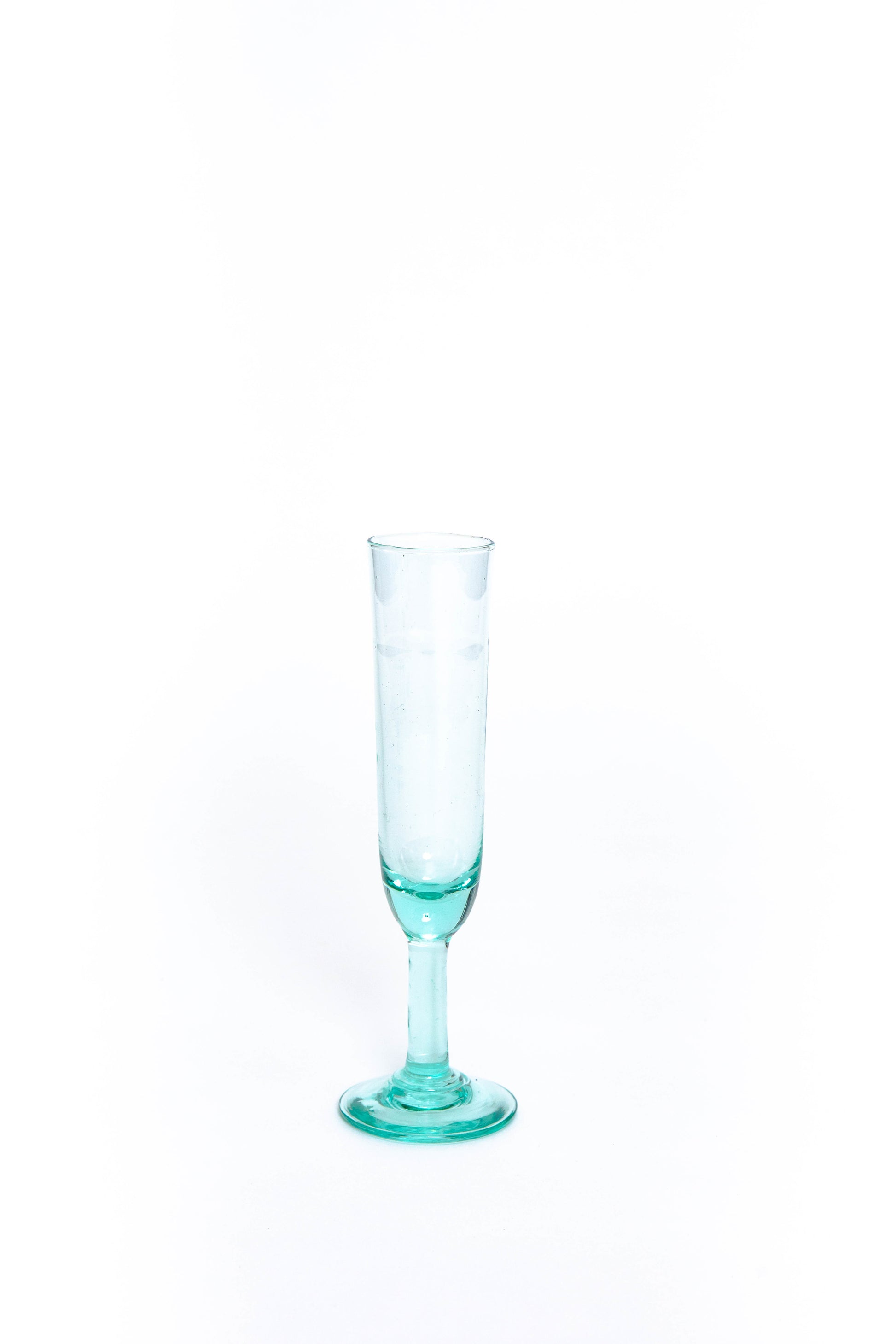 Champagne Flute, set of 6, handblown in Bogota, Colombia